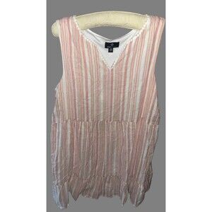 Ronni Nicole Pink Striped Short Dress - size XL
